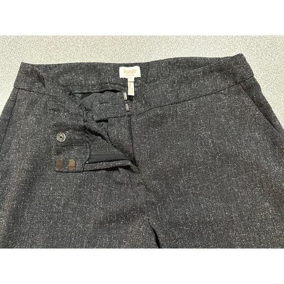 Laundry by Shelli Segal Sz‎ 8 Wide Leg Dark Gray Trouser Pants Slacks Heathered - Picture 4 of 11